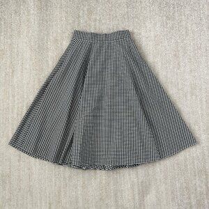 Uniqlo Black and White Gingham A-Line Skirt